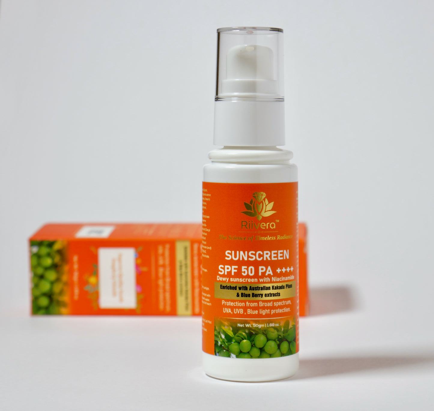 - Dewy Sunscreen SPF 50 PA++++|Water Resistant, No White Cast| Non -Greasy | Broad Spectrum|UVA -UVB & Blue light Protection|