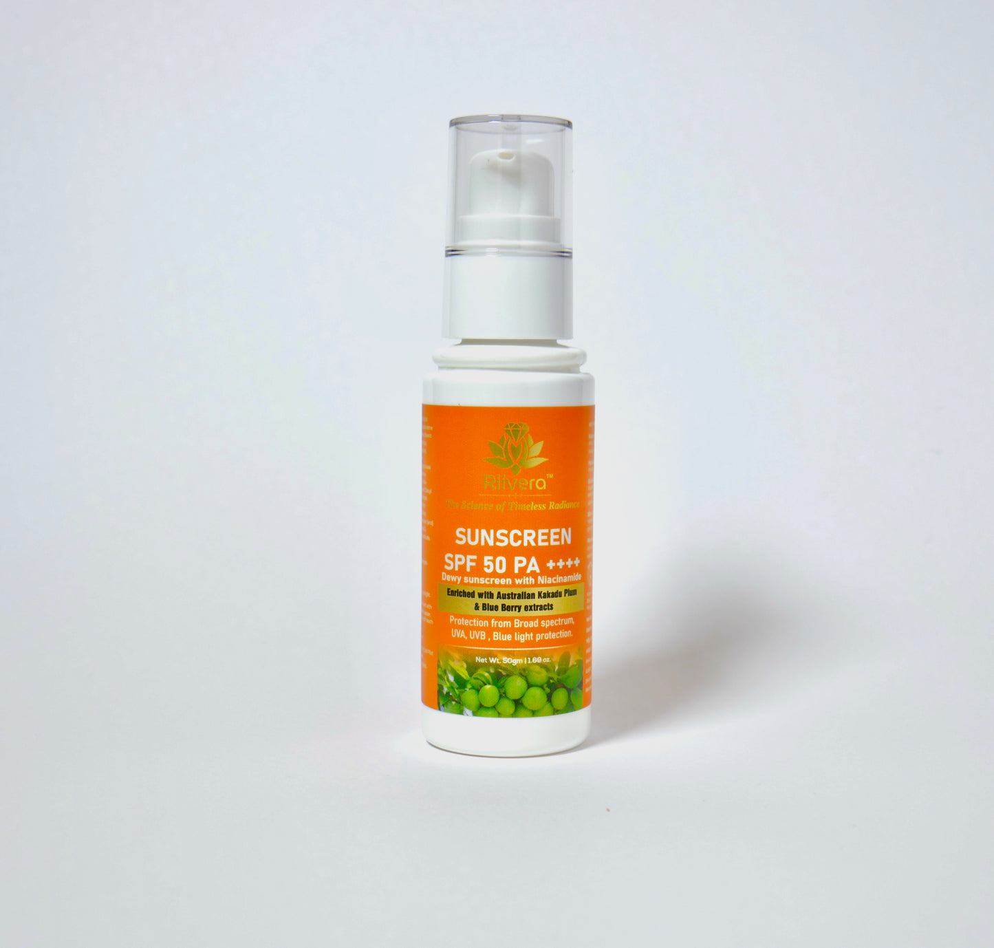 - Dewy Sunscreen SPF 50 PA++++|Water Resistant, No White Cast| Non -Greasy | Broad Spectrum|UVA -UVB & Blue light Protection|