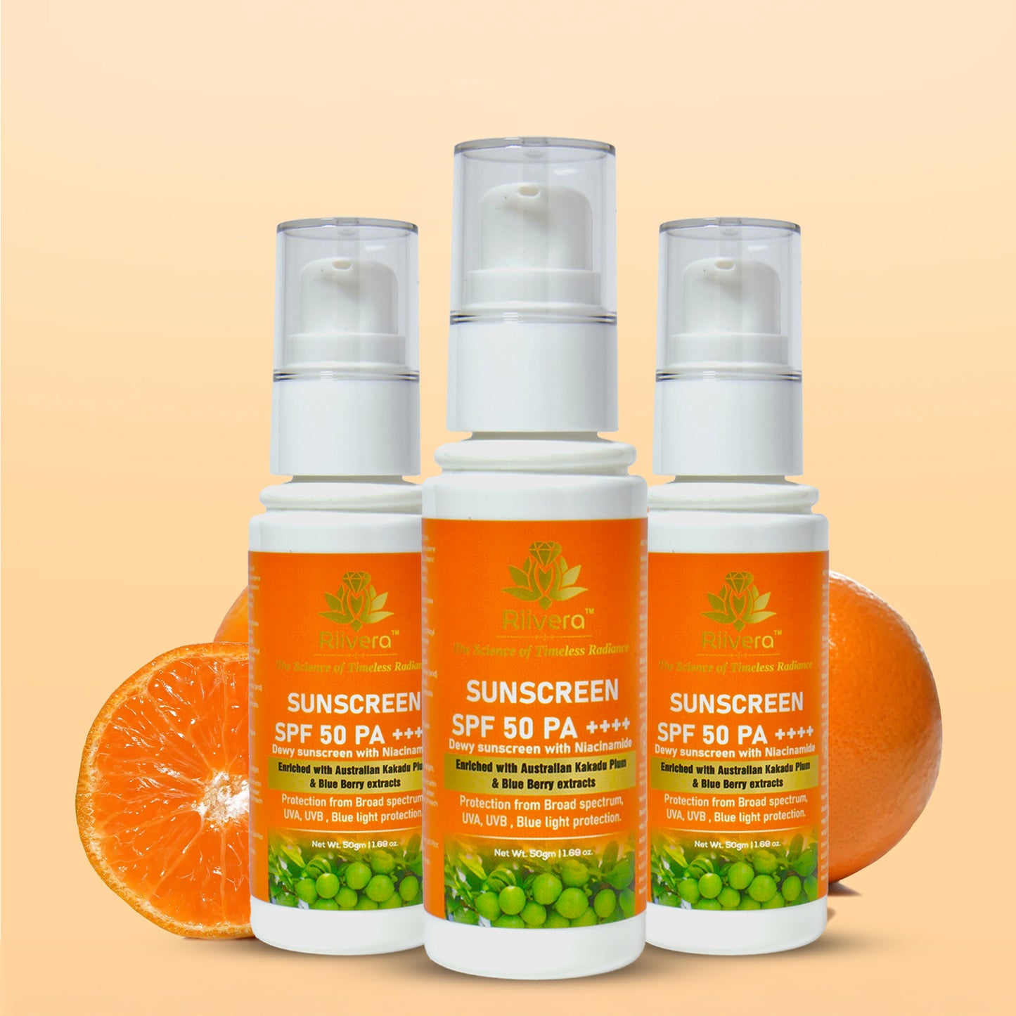 - Dewy Sunscreen SPF 50 PA++++|Water Resistant, No White Cast| Non -Greasy | Broad Spectrum|UVA -UVB & Blue light Protection|