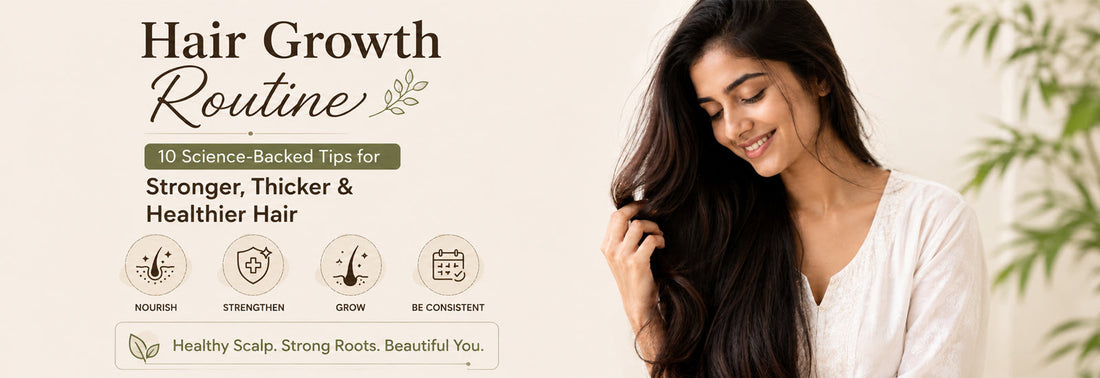 Hair Growth Routine: 10 Science-Backed Tips for Stronger, Thicker & Healthier Hair