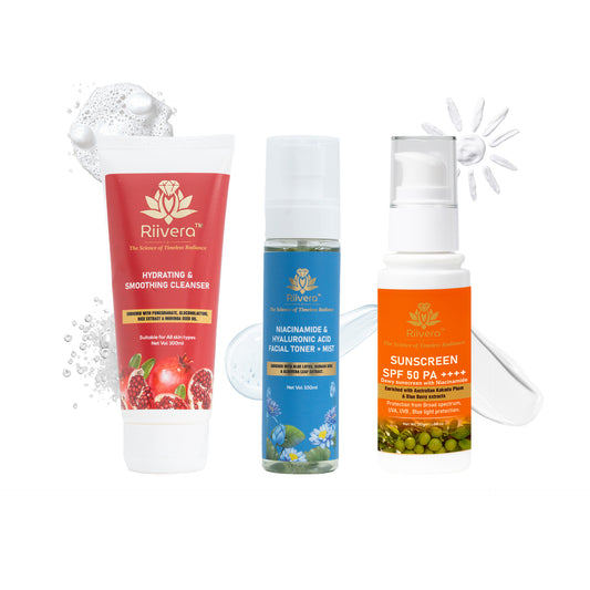 Cleanser +Toner + Sunscreen